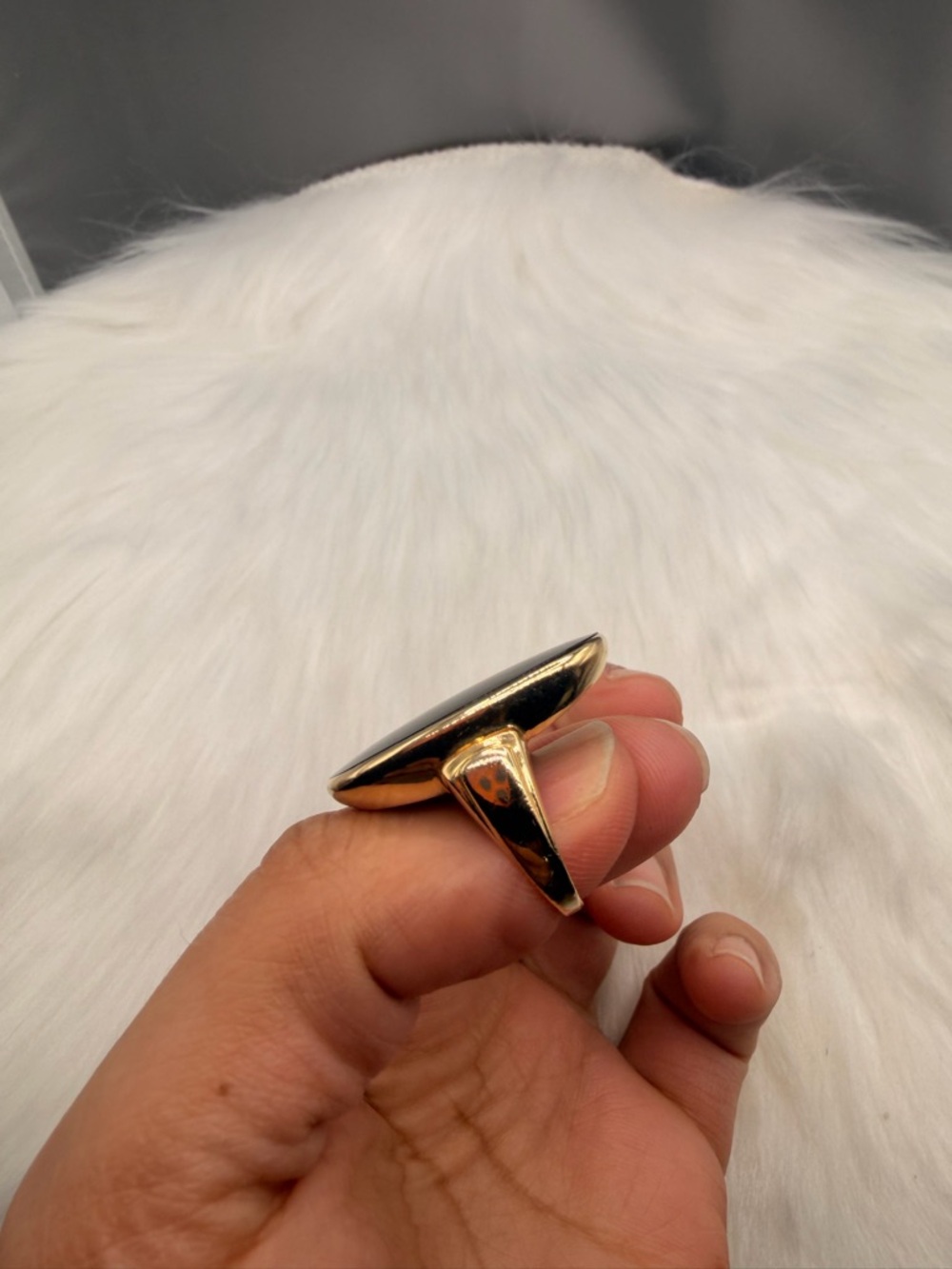 14k Yellow Gold Vintage Onyx Ring Size 7. - Picture 2 of 14